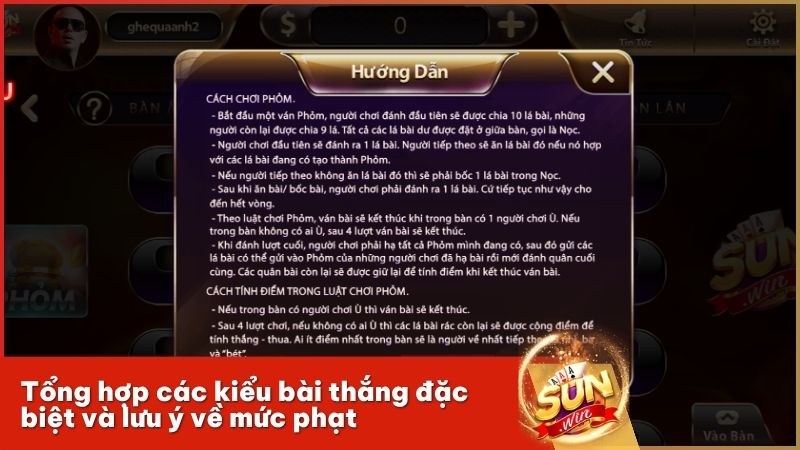 Phân tích các thế bài thắng đặc biệt cùng cơ chế phạt tiền