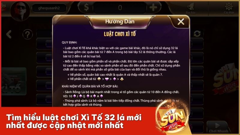 Hướng dẫn chi tiết quy tắc chơi game bài Xì Tố 32 lá phiên bản cập nhật 2026