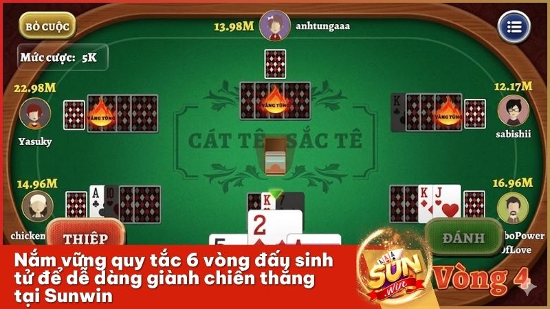 Chi tiết 6 vòng đấu Catte tại Sunwin giúp người chơi nắm chắc phần thắng