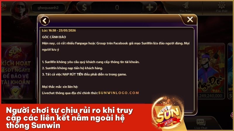 Sunwin không chịu trách nhiệm về nội dung hoặc rủi ro từ các website bên thứ ba