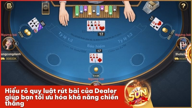 Tận dụng quy định dừng rút bài 17 điểm của nhà cái để gia tăng tỷ lệ thắng Xì Dách