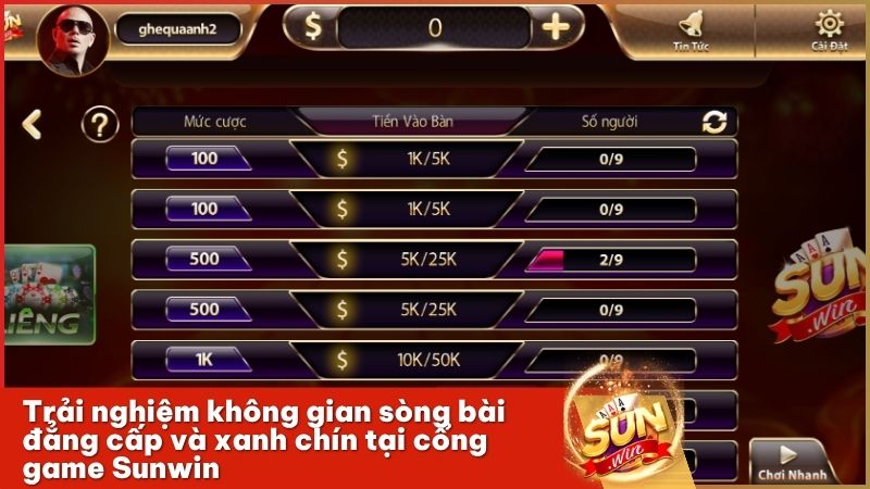 Trải nghiệm giao diện sang trọng và lôi cuốn của game bài Liêng