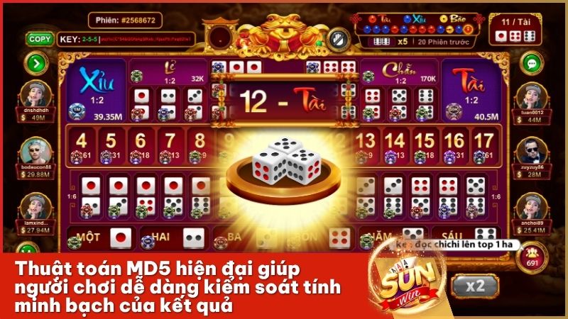 Chi tiết về luật chơi Sicbo Tài Phú MD5 đang cực hot tại link Sunwin